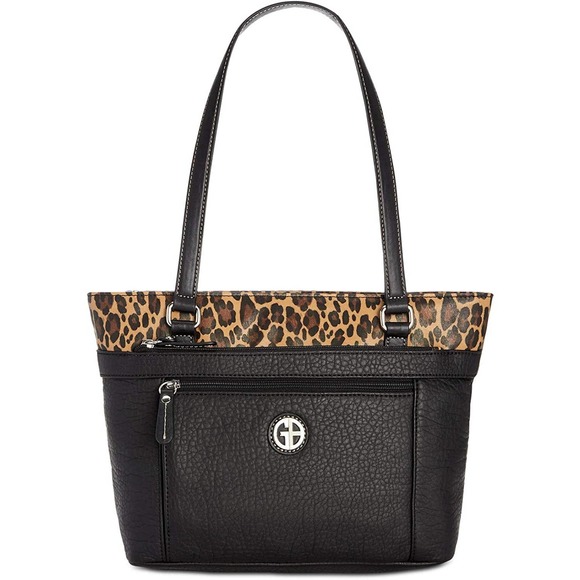 Giani Bernini Handbags - Giani Bernini Black Leopard Tote Handbag NEW
